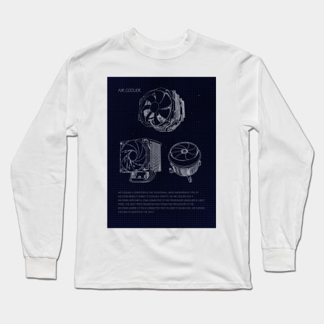 Air Cooler Long Sleeve T-Shirt by Naui Kev Art